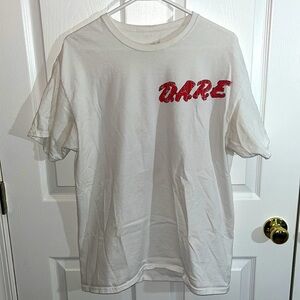 Vintage Sz L Men’s D.A.R.E. drugs White tiger short sleeve tee shirt
